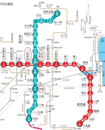 京都市営地下鉄 路線図