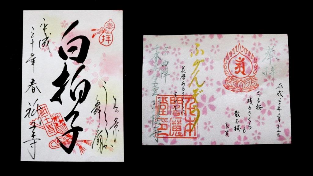 桜の御朱印2018~千本ゑんま堂&祇王寺